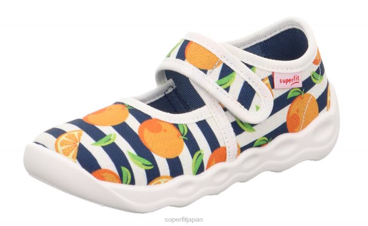 Superfit オレンジ/マルチカラー 赤ちゃん バブル - ベルクロファスナー付きスリッパ 28N2V17