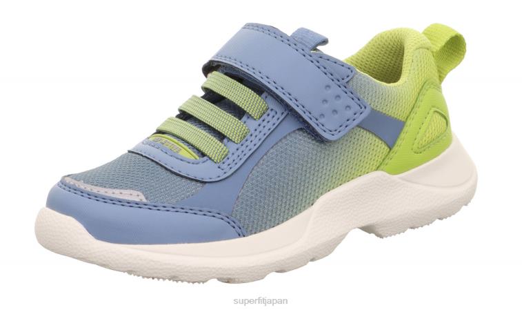 Superfit ブルー/ライトグリーン 子供と十代の若者たち ラッシュ - ベルクロファスナー付きロースニーカー 28N2V533