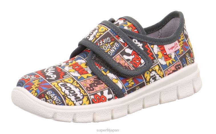 Superfit グレー/マルチカラー 幼児 ボビー - ベルクロファスナー付きスリッパ 28N2V557