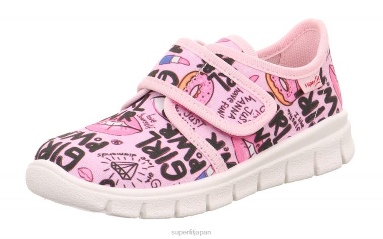 Superfit ピンク/マルチカラー 幼児 ボビー - ベルクロファスナー付きスリッパ 28N2V563