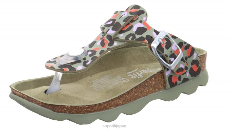 Superfit グリーン/マルチカラー 幼児 ゼリー - バックル付きスリッパ 28N2V583