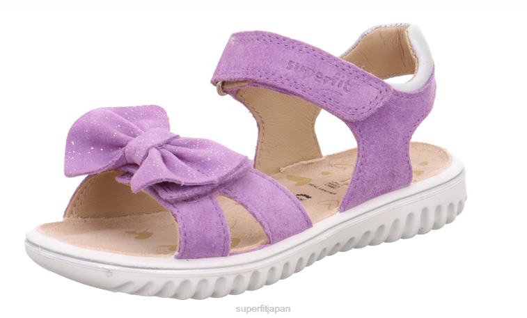 Superfit 紫 幼児 スパークル - ベルクロファスナー付きサンダル 28N2V632