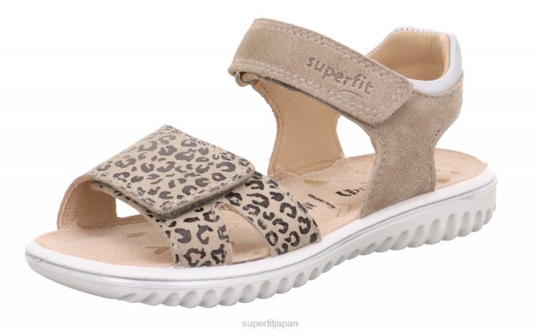 Superfit ベージュ 幼児 スパークル - ベルクロファスナー付きサンダル 28N2V642