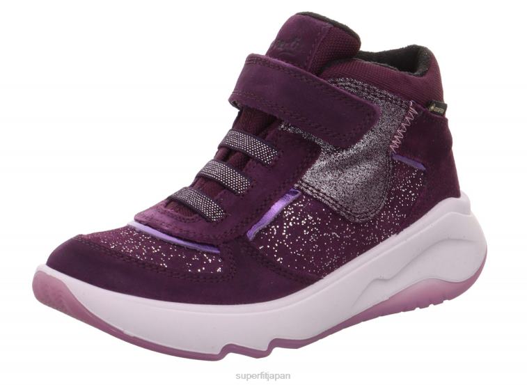 Superfit 紫 幼児 メロディー - ベルクロファスナー付きハイスニーカー 28N2V850