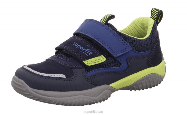 Superfit ブルー/ライトグリーン 幼児 ストーム - ベルクロ留め具付きロースニーカー 28N2V858