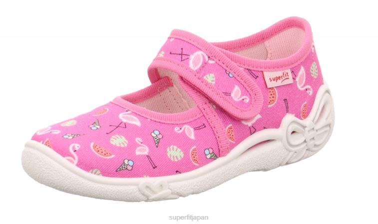 Superfit ピンク/マルチカラー 赤ちゃん Belinda - ベルクロファスナー付きスリッパ 28N2V80