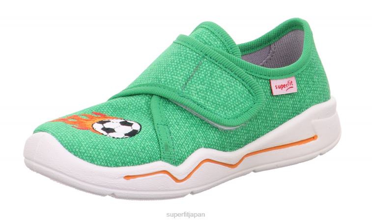 Superfit グリーン/オレンジ 赤ちゃん benny - ベルクロファスナー付きスリッパ 28N2V66
