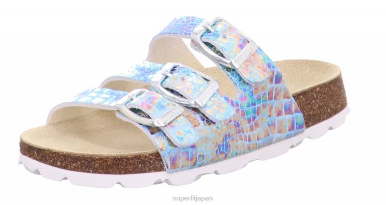 Superfit 青 幼児 fussbettpantoffel - バックル付きスリッパ 28N2V597