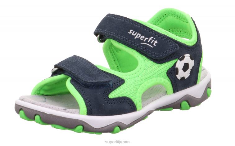Superfit ブルー/ライトグリーン 幼児 mike 3.0 - ベルクロファスナー付きサンダル 28N2V613